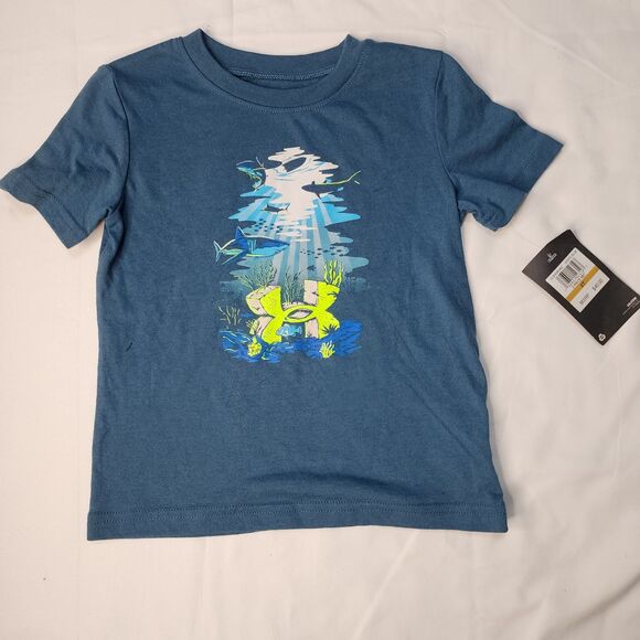 Under Armour 3T Boys Polo Shirt & Shorts Set Outfit Size 3T Blue - Picture 2 of 4